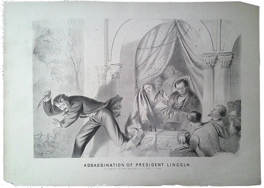 Scarce Litho Of Lincoln’s Assassination