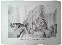 Scarce Litho Of Lincoln’s Assassination