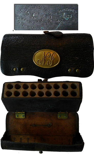 1870s New York Leather Cartridge Box