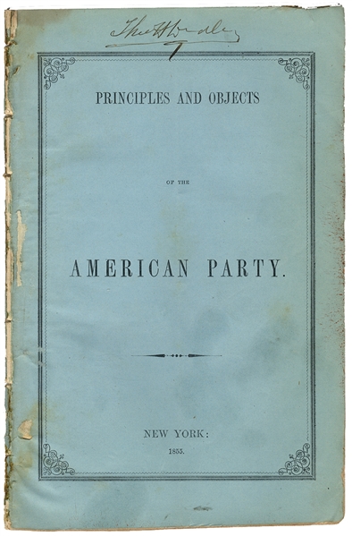 This Party Came To The Front As A Result Of The Collapse Of The Whig Party