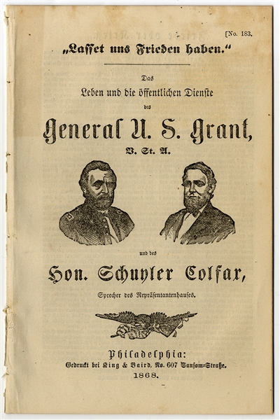 Scarce Grant Colfax Campaign Booklet