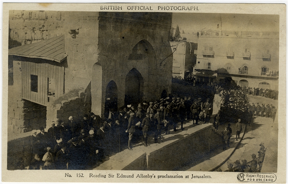 General Edmund Allenby's Proclamation of Martial Law in Jerusalem  1917