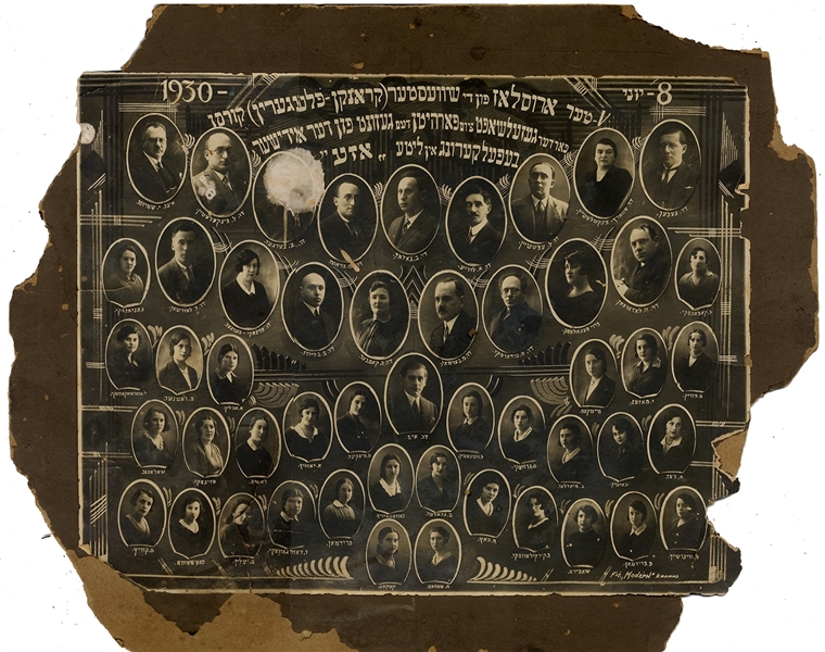 Group Photo Of Jewish Nursing Course, Students And Professors - 1930