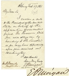 The New York Governor Sends a Note to President Elect Lincoln