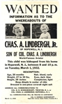 Wanted Poster - Lindbergh Kidnapping