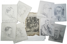 The Newspaper Sketch Artist’s Original Pencil Trial Art