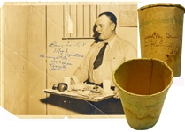 An Extraordinary and Historic Piece - Hauptmann Signed Water Cup - Also Hauptmann’s Last Meal